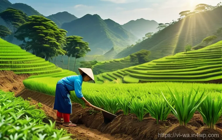 탄소 격리 식재의 커뮤니티 기반 프로젝트 - **Prompt 1: Community Reforestation in Rural Vietnam**
A vibrant and hopeful scene in a rural Vi...